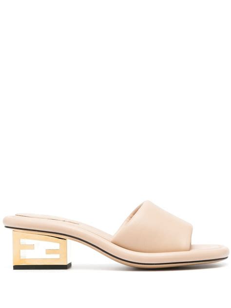 FENDI Baguette Leather Sandals 